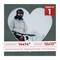 Dark Grey Suede Mat Board for 14x14 Frames - Heart Opening for 12x12 Photos